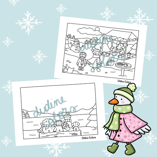 Digital Download - Winter Coloring Pages
