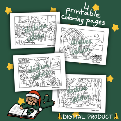 Digital Download - Christmas Coloring Pages