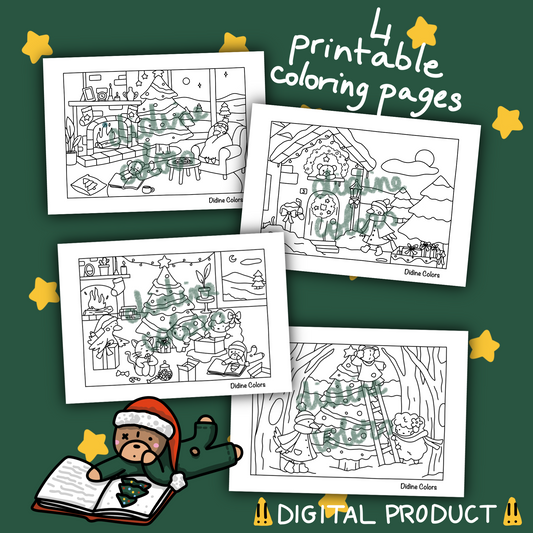 Digital Download - Christmas Coloring Pages