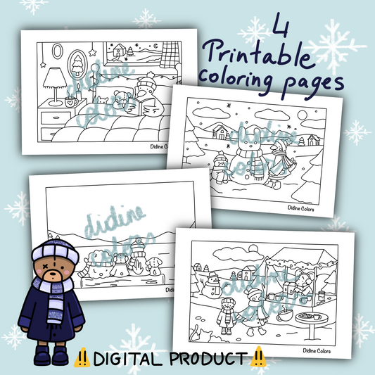 Digital Download - Winter Coloring Pages