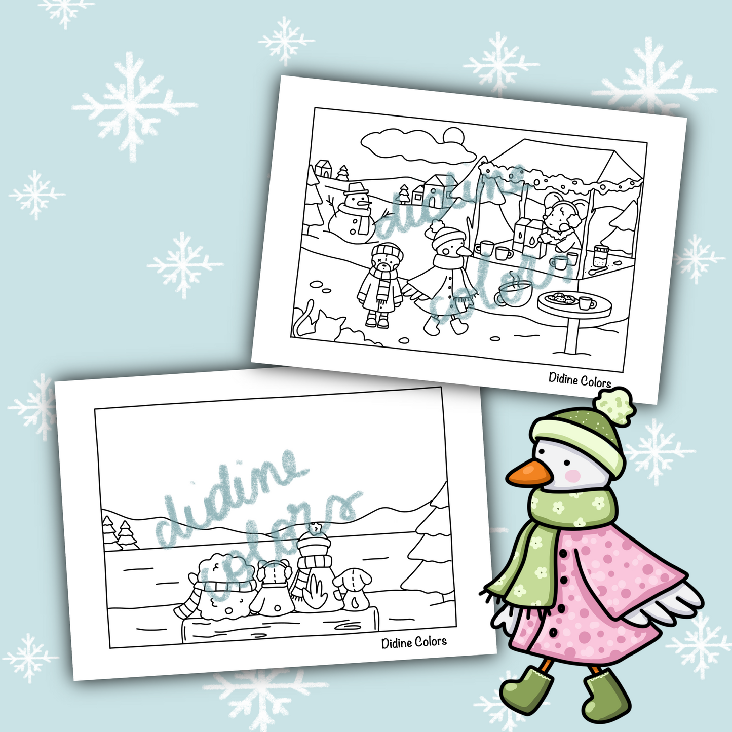 Digital Download - Winter Coloring Pages