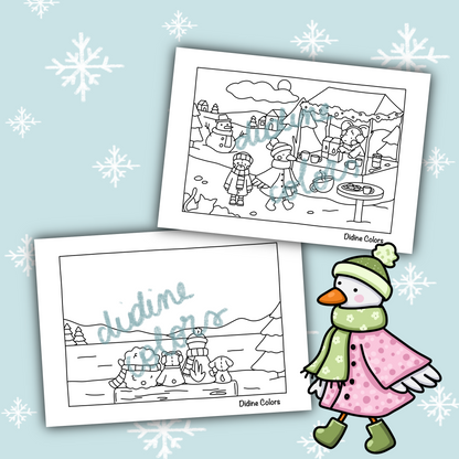 Digital Download - Winter Coloring Pages