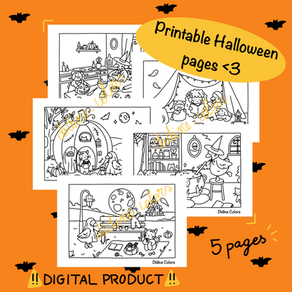 Digital Download - Halloween Coloring Pages