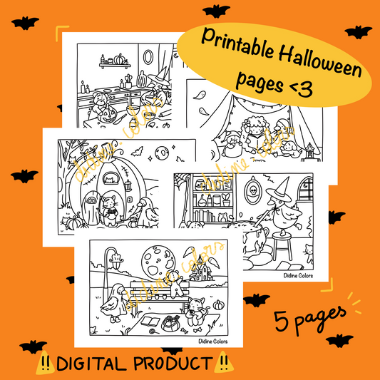 Digital Download - Halloween Coloring Pages