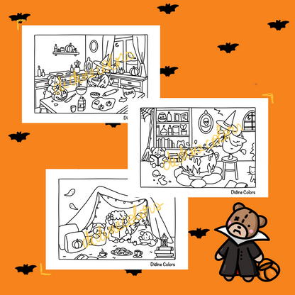 Digital Download - Halloween Coloring Pages
