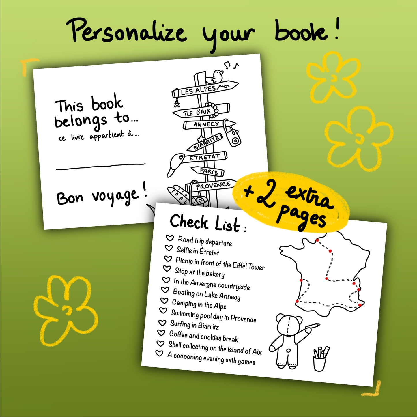 Digital Download - Road Trip in France coloring pages