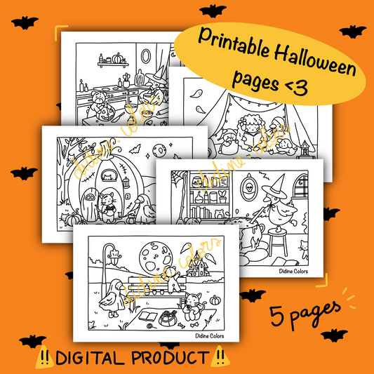 Digital Download - Halloween Coloring Pages