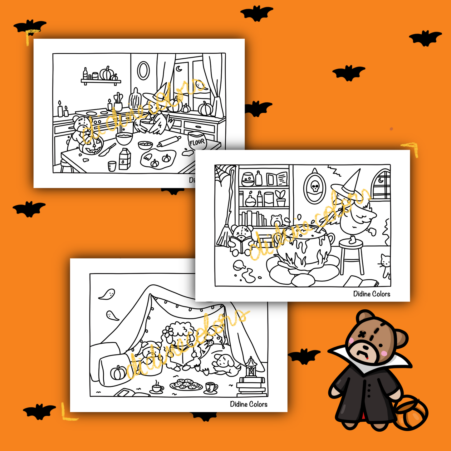Digital Download - Halloween Coloring Pages