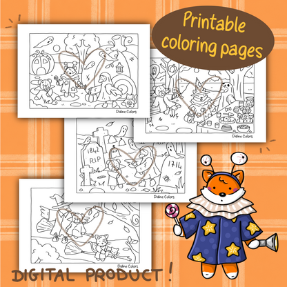 Digital Download - New Halloween Coloring Pages