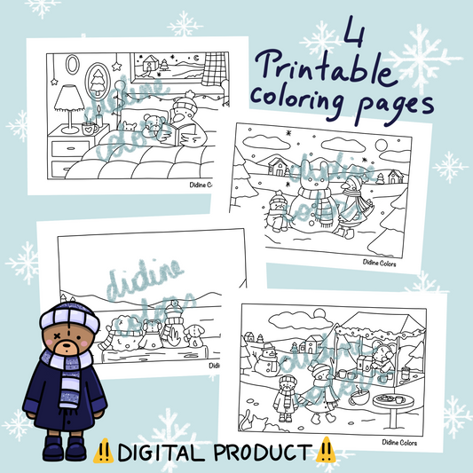 Digital Download - Winter Coloring Pages