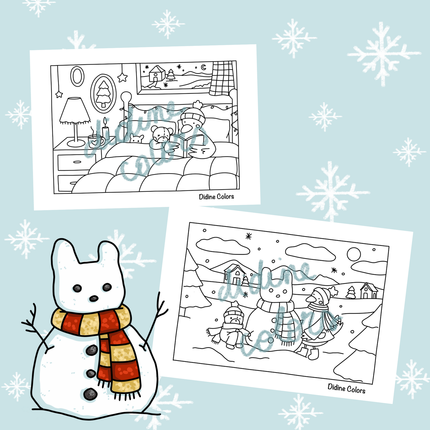 Digital Download - Winter Coloring Pages