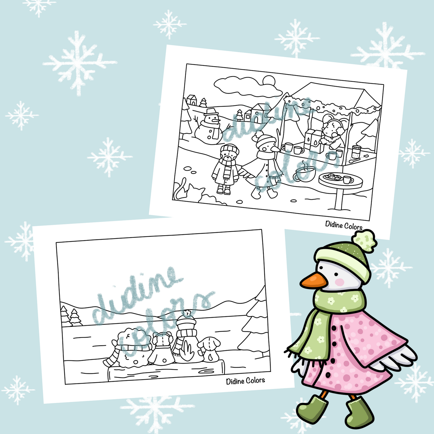 Digital Download - Winter Coloring Pages