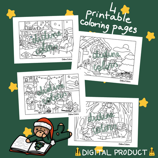 Digital Download - Christmas Coloring Pages