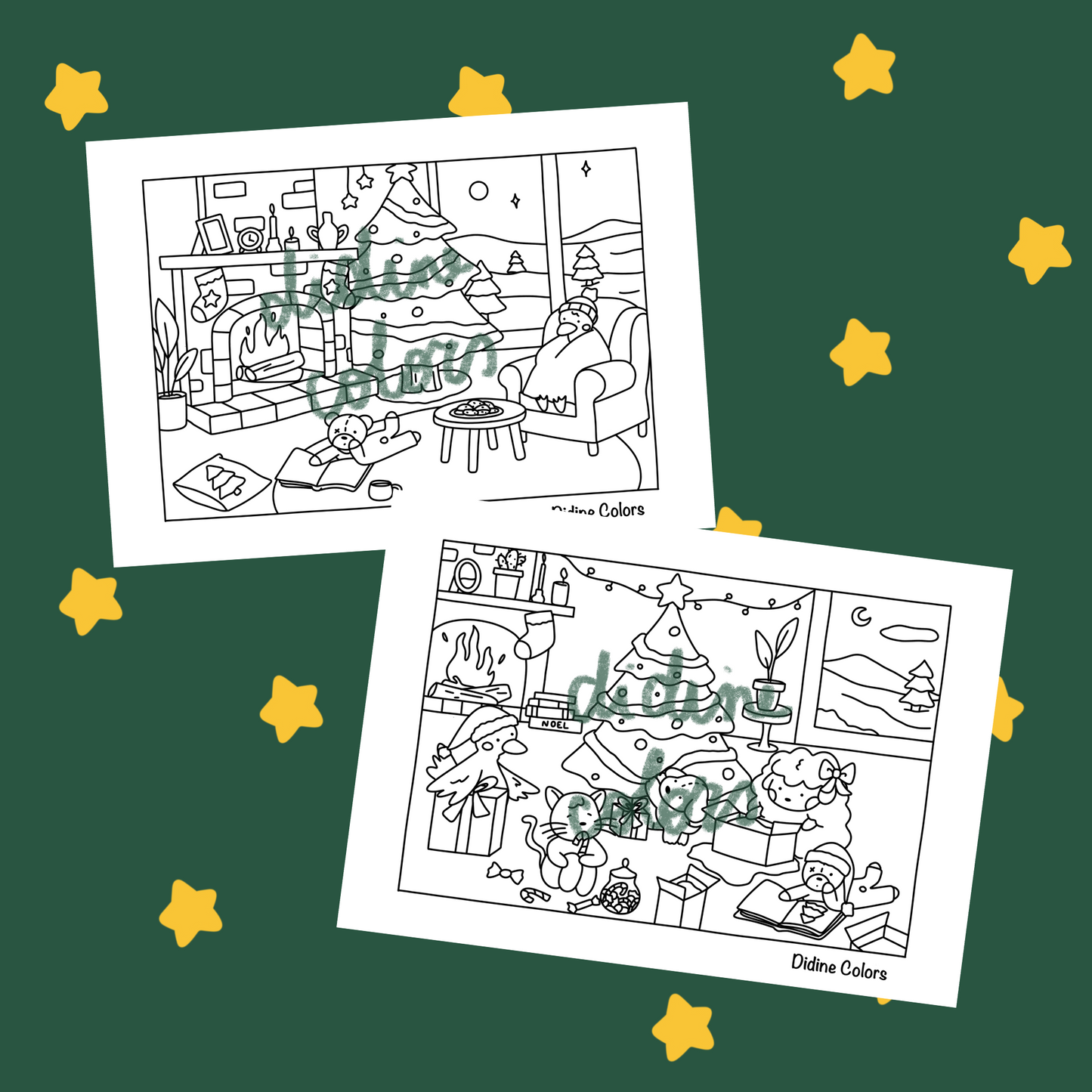 Digital Download - Christmas Coloring Pages