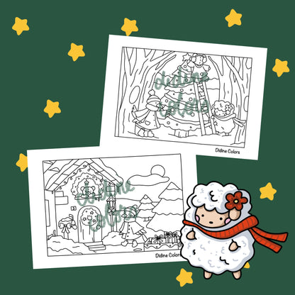 Digital Download - Christmas Coloring Pages