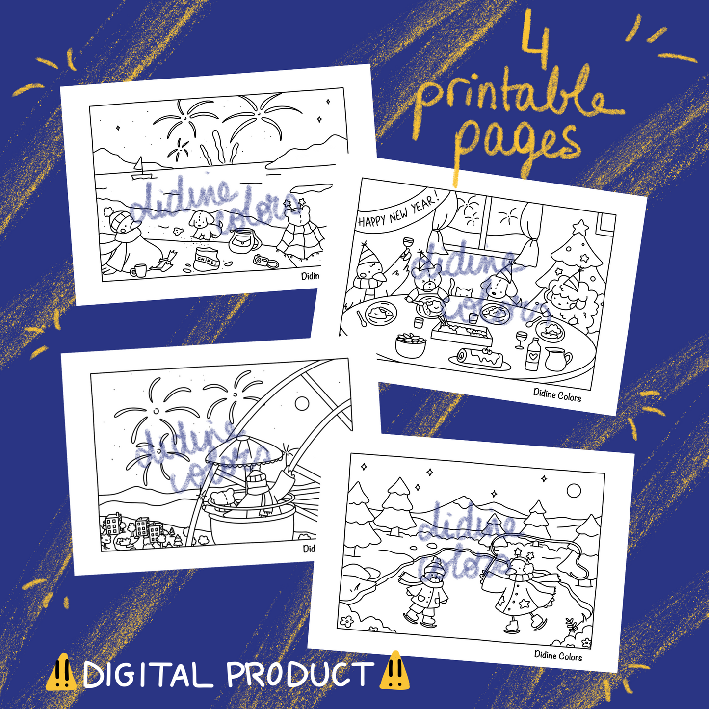 Téléchargement numérique - Pages de bonne année