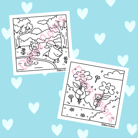 Digital Download - Spring Moments coloring pages