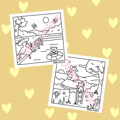 Digital Download - Summer Moments coloring pages